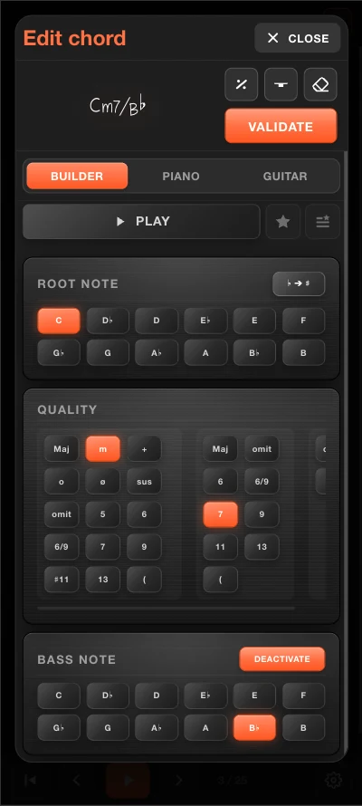 Graphical chord builder